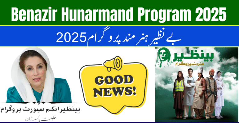 Benazir Hunarmand Program 2025: Online Registration Portal Open for Free Skill Training