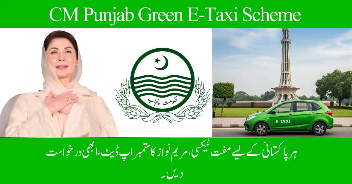 CM Punjab Green E-Taxi Scheme