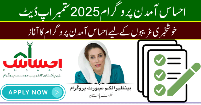 Ehsaas Amdan Program 2025 September Update – CNIC Online Registration and Eligibility Check