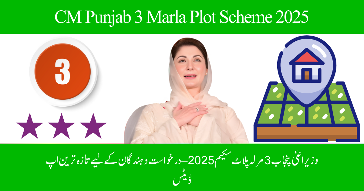 CM Punjab 3 Marla Plot Scheme 2025
